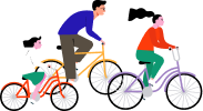 imagen de seguro de bicicleta familiar